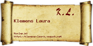 Klemens Laura névjegykártya